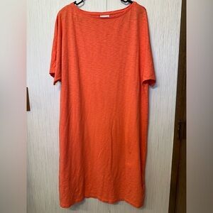 Jjill Orange peach Shirt Dress Size L Tall